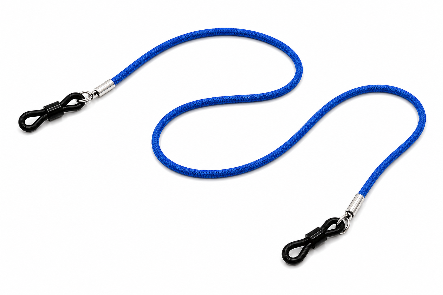 Cordon à lunettes en similicuir ciré – Bleu