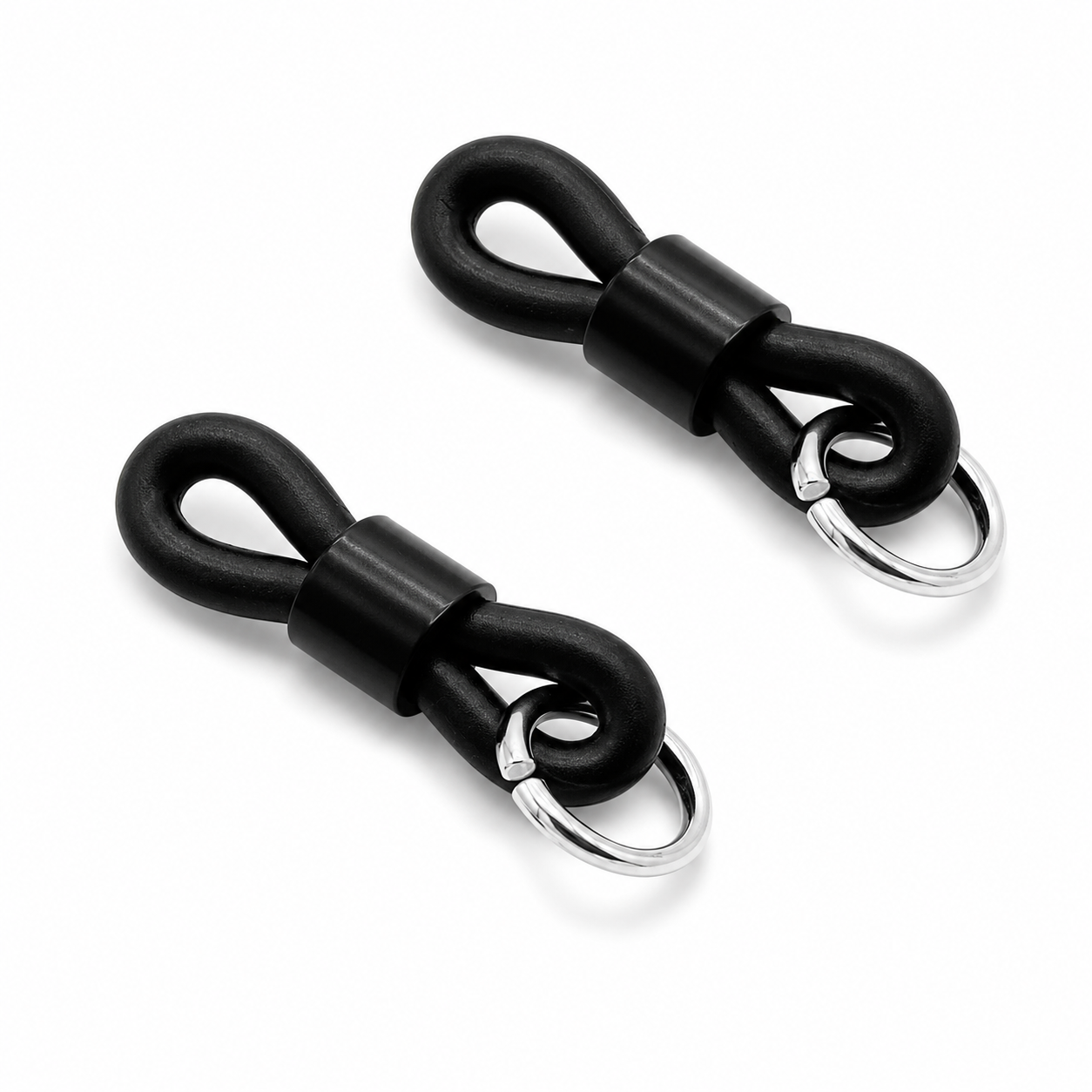 Embouts Premium pour lunettes noirs avec œillets argentés