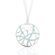 %Collier - Halskette versilbert "blau"