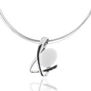 %Collier - Halskette mit Anhänger "weiß"