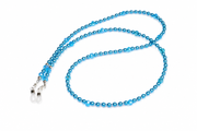 Brillenkette aus Glaswachsperlen & Glasschliffperlen – Türkis