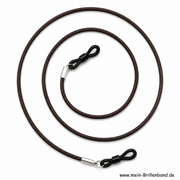 Brillenkette - Brillenband aus Leder "dunkelbraun"