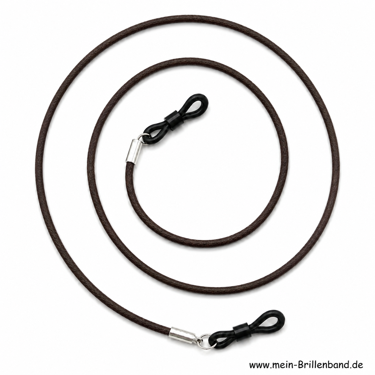 Brillenkette - Brillenband aus Leder "dunkelbraun"