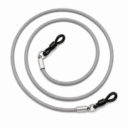Brillenband aus gewachstem Lederimitat – Grau