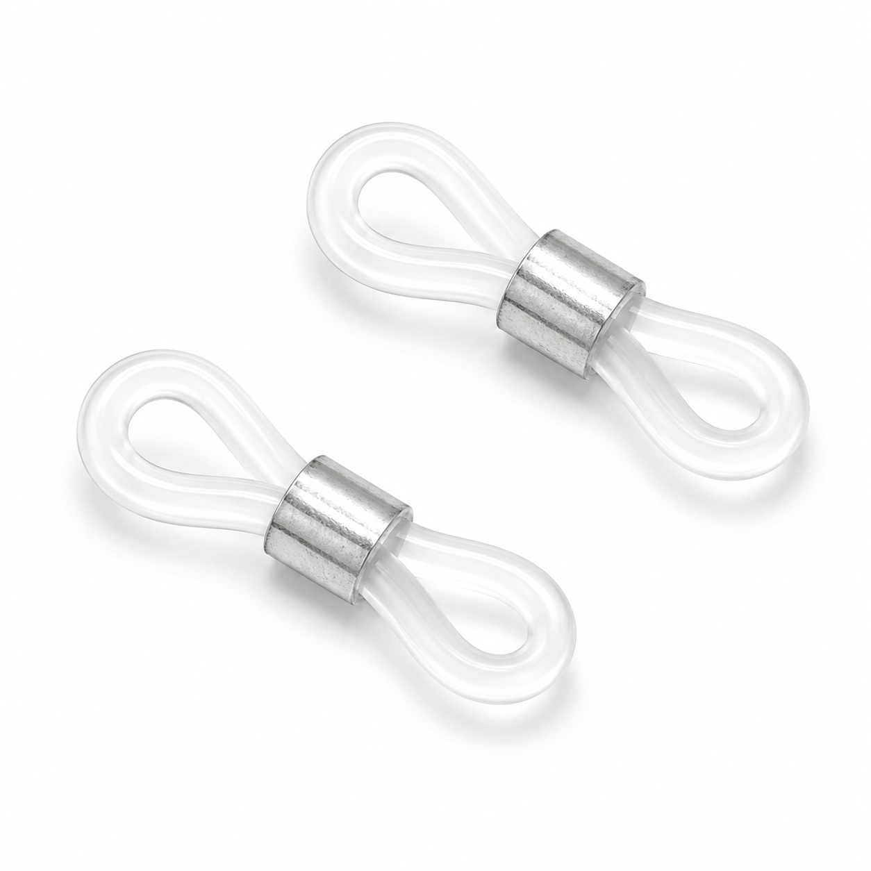 Embouts Premium pour lunettes – Transparent et argenté