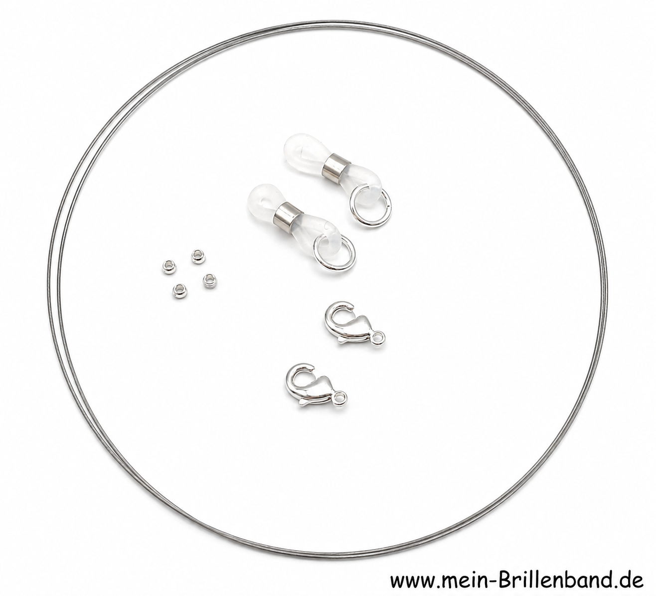 Brillenketten - Reparaturset - Bastelset "silberfarben"