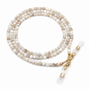 Brillenkette aus Muschelkernperlen – Muschelfarbe