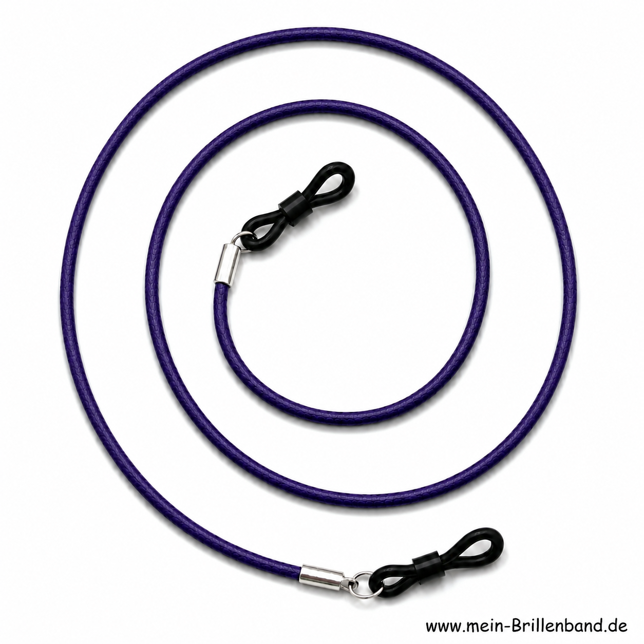 Brillenkette - Brillenband aus Leder "lila"