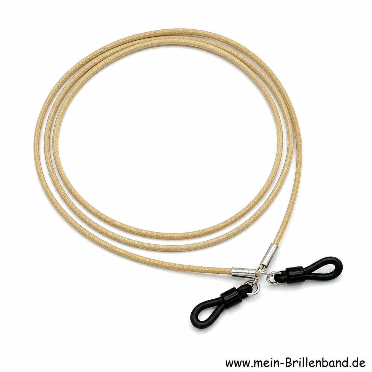 %Brillenkette - Brillenband aus Lederimitat – gewachst "natur"