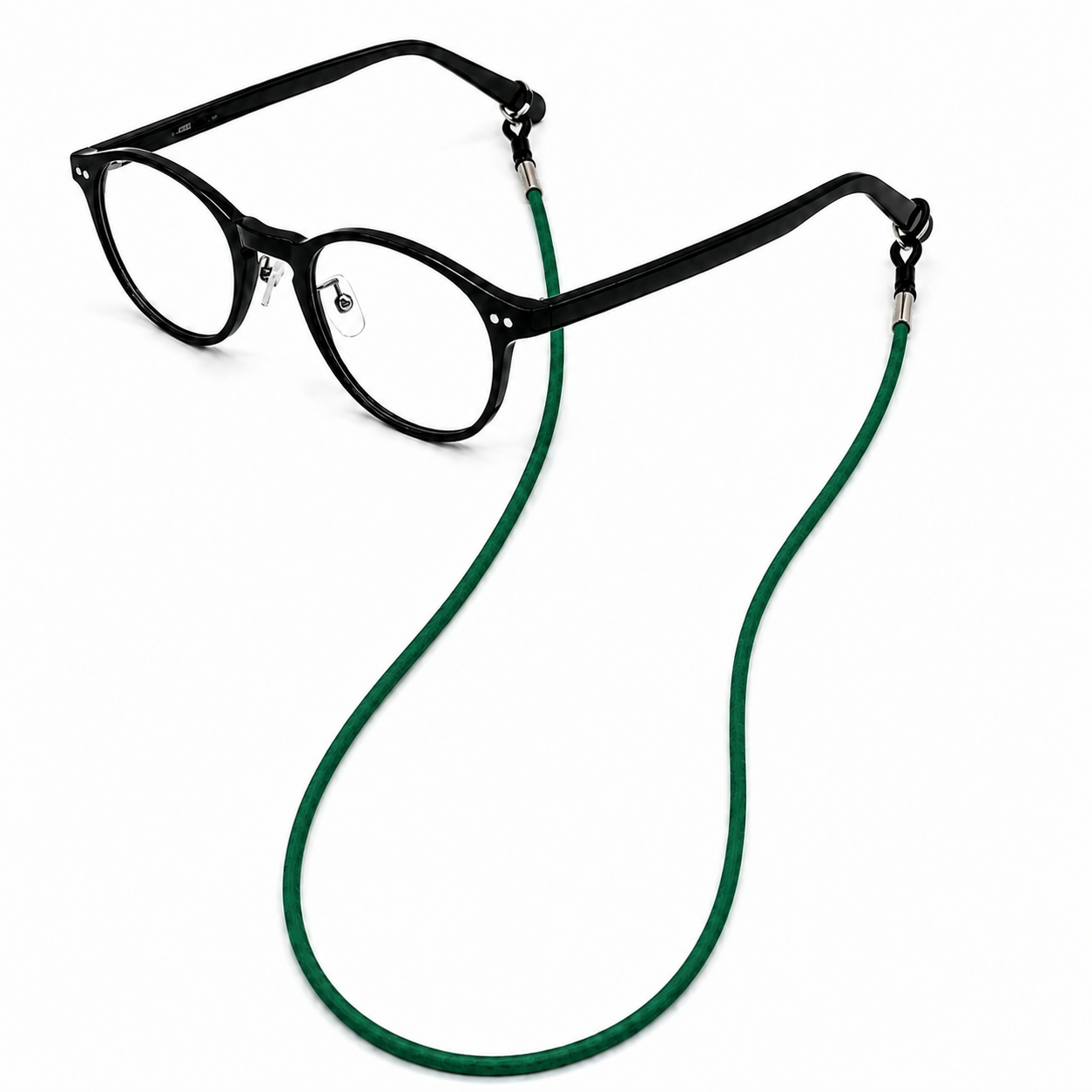 Cordon à lunettes en cuir – Vert
