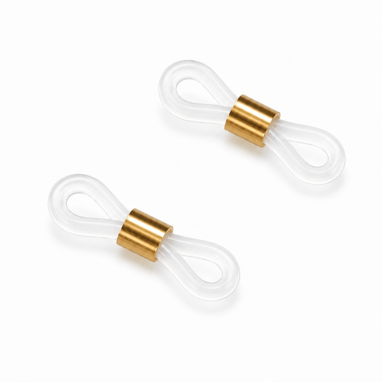 Embouts Premium pour lunettes – Transparent et doré