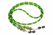 Brillenkette aus Glaswachsperlen & Glasschliffperlen – Grün