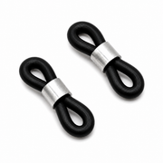 Premium glasses chain loops – black and silver