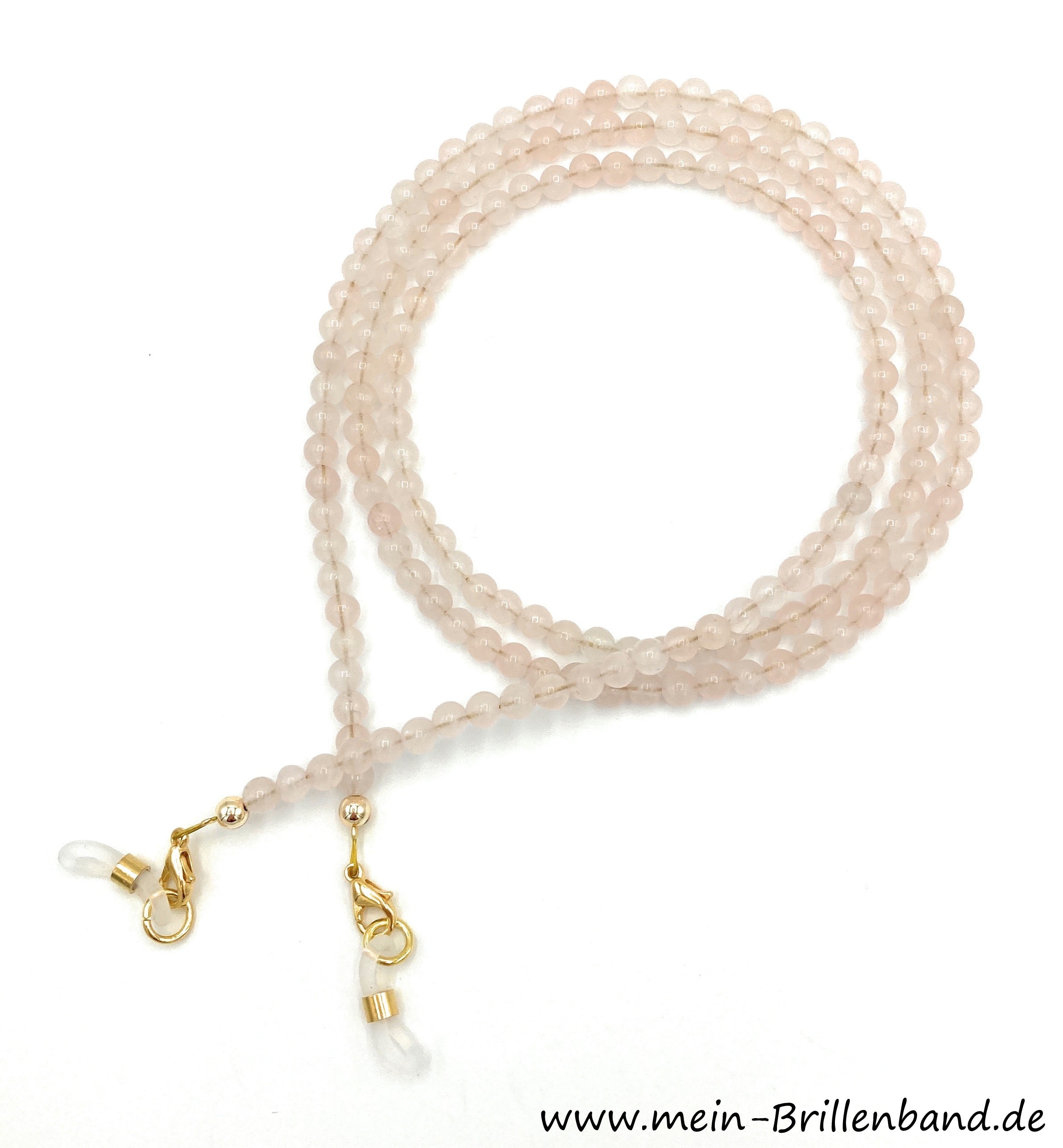 Brillenkette - Brillenband aus Rosenquarz "Rose"