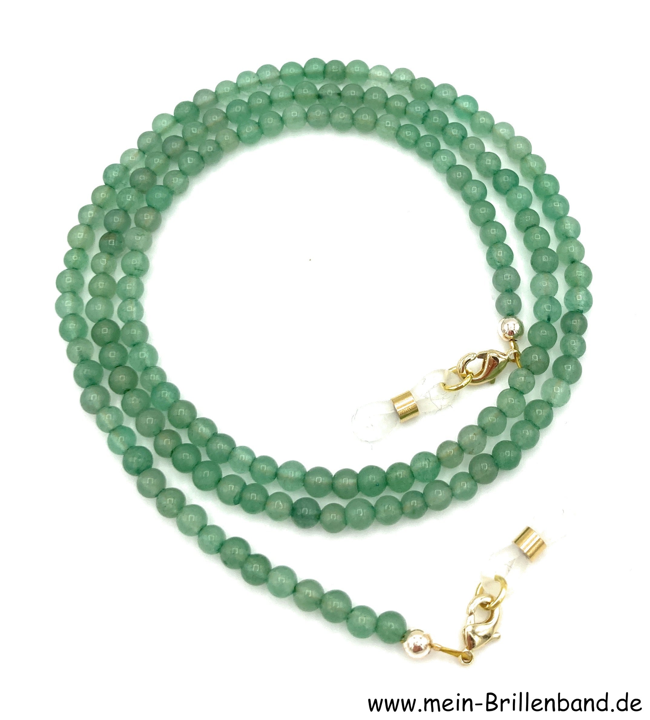 Brillenkette aus Aventurin – Grün