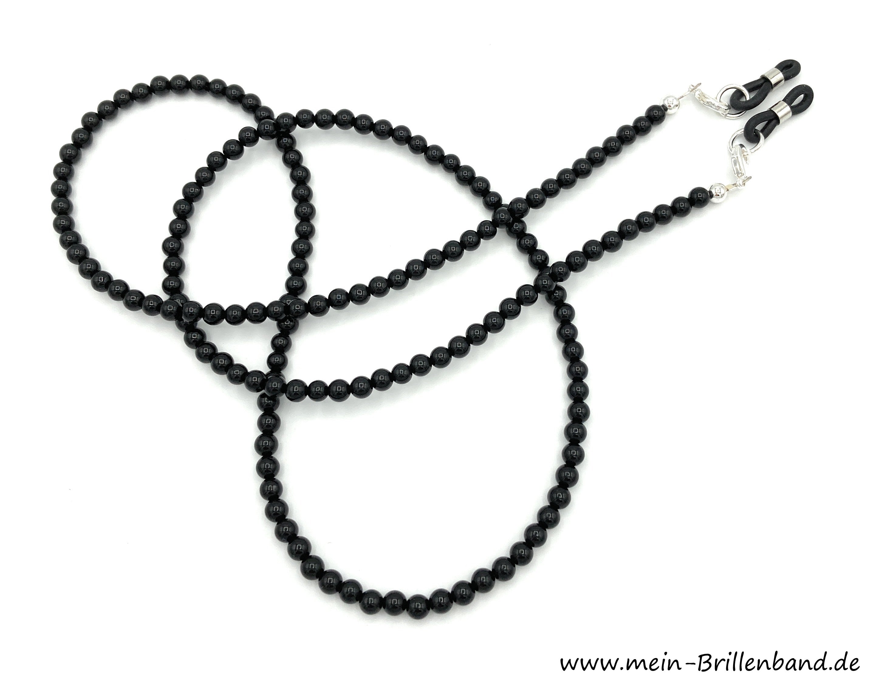 Brillenkette - Brillenband aus Edelsteinen Onyx "schwarz"
