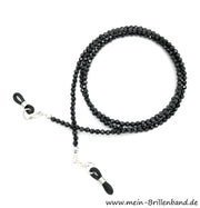 Brillenkette - Brillenband aus Edelsteinen Spinell "schwarz"