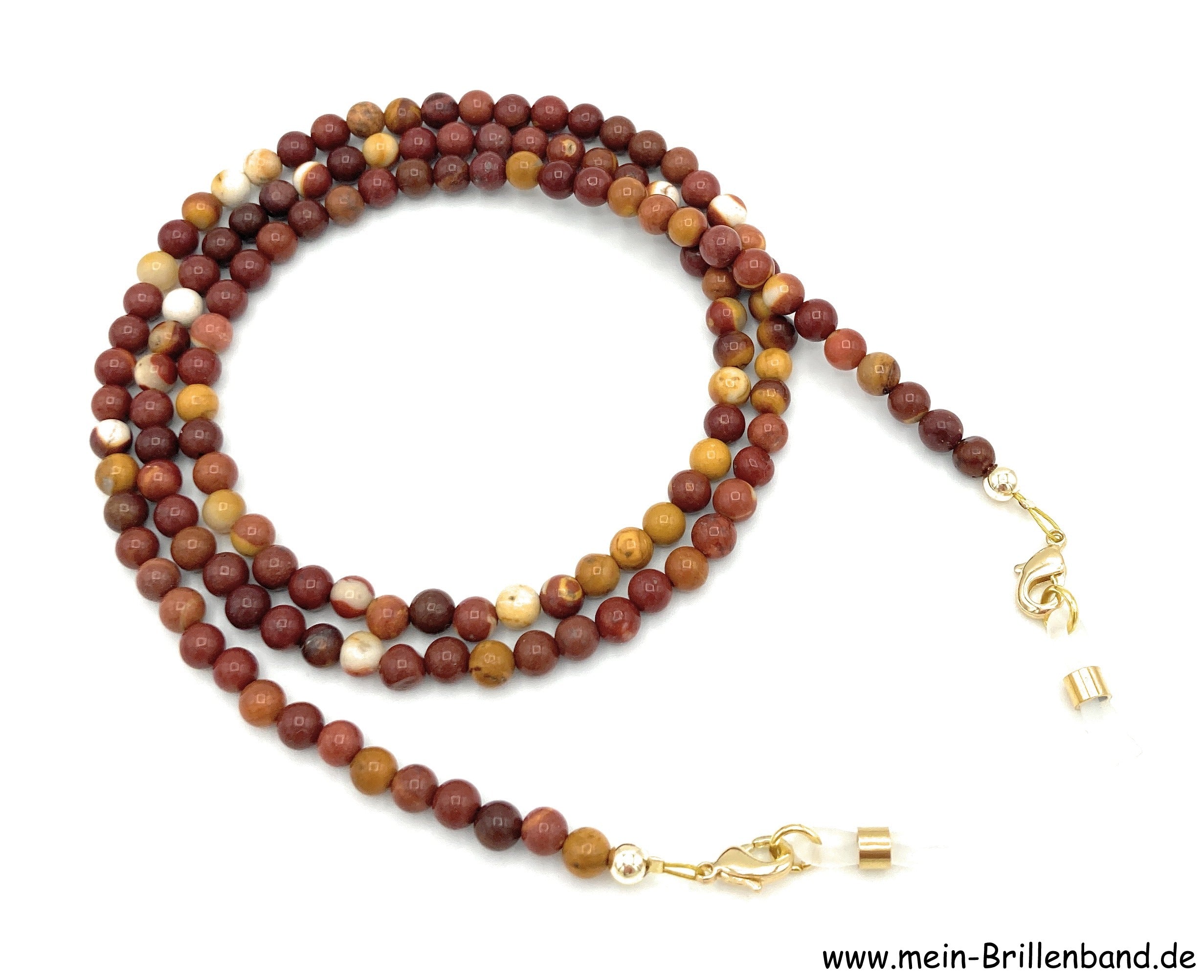 Brillenkette aus Mookait – Braun