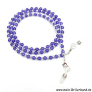Brillenkette - Brillenband aus Edelsteinen Jade "lavendel"