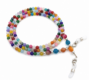 Brillenkette aus Achat & Jade – Mehrfarbig