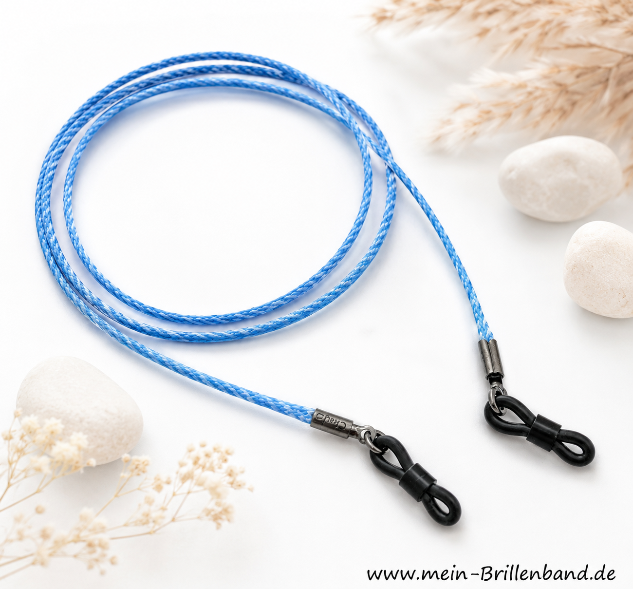 %Brillenkordel - Brillenband Jeans "hellblau"