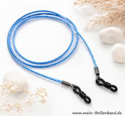 %Brillenkordel - Brillenband Jeans "hellblau"