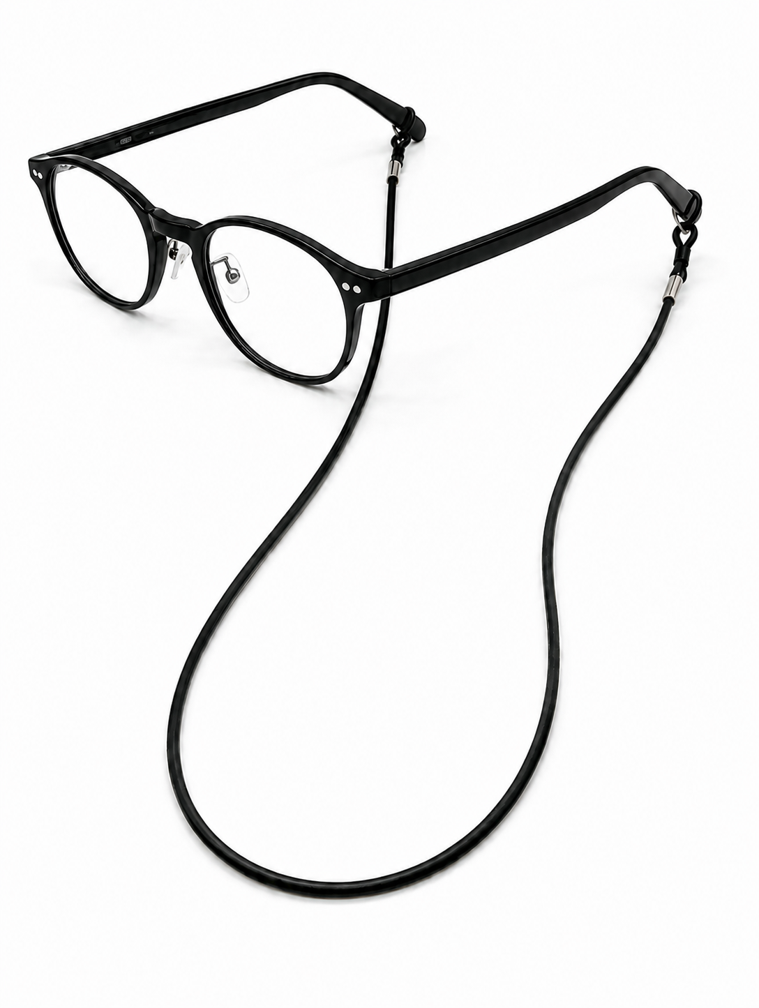 Brillenband aus Leder – Schwarz