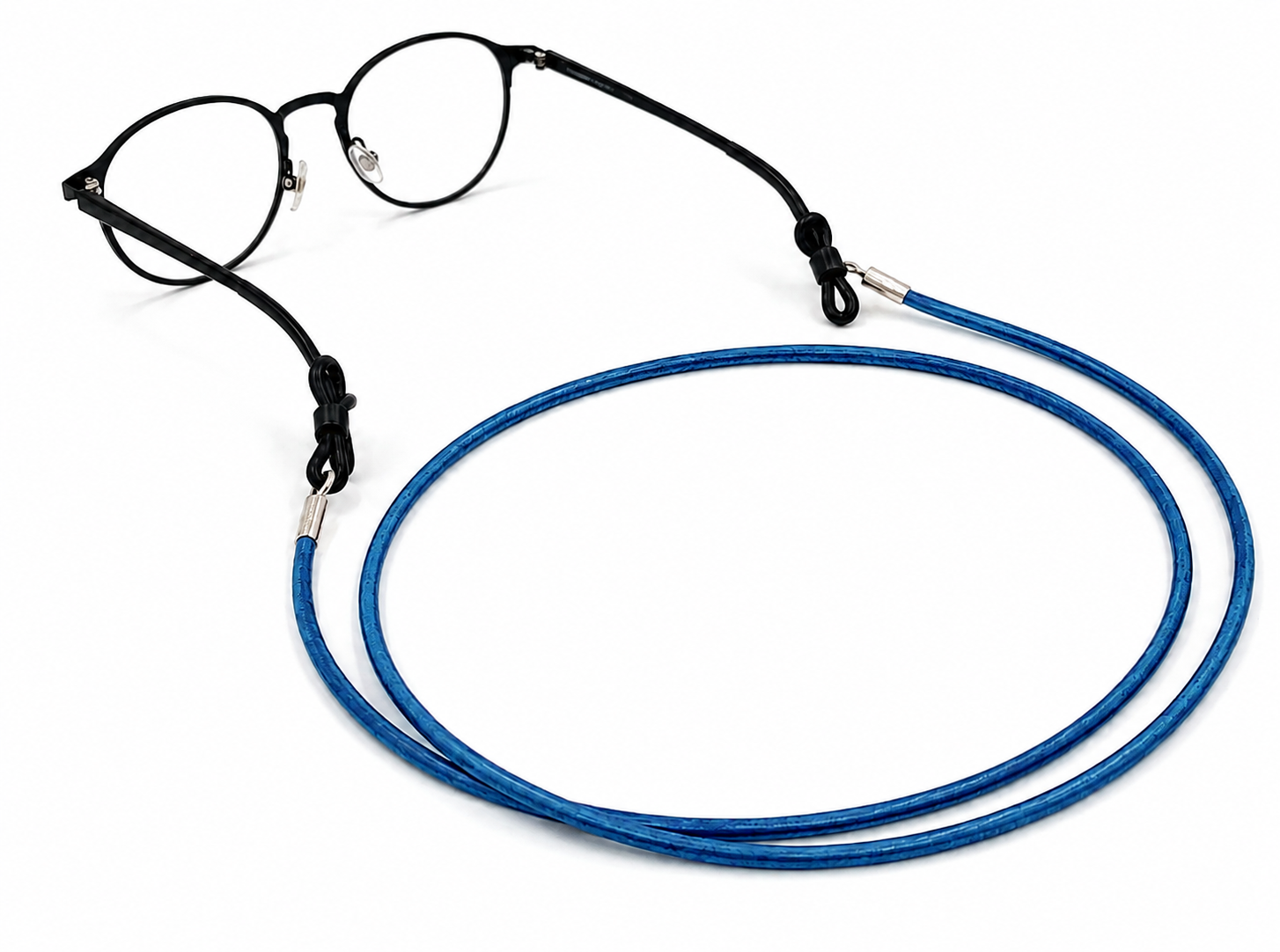 Cordon à lunettes en cuir – Bleu clair