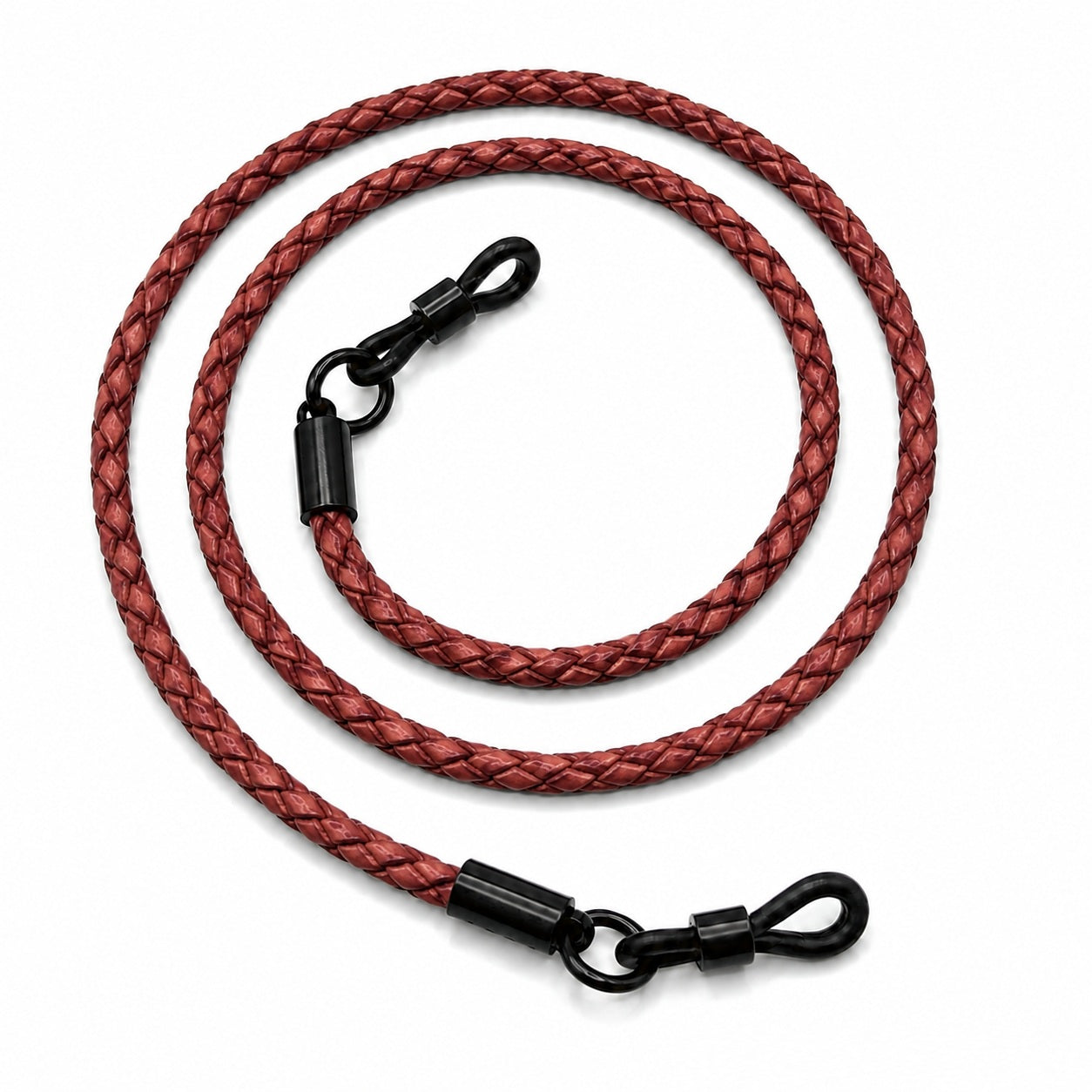 Brillenband aus geflochtenem Leder – Rostbraun