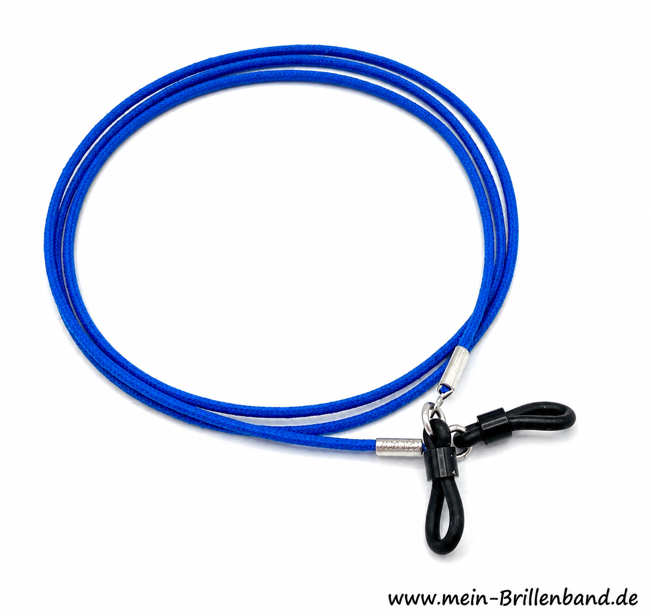 Brillenband aus gewachstem Lederimitat – Blau