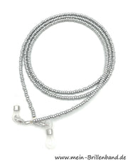 Brillenkette Brillenband "perlmutt silbergrau"