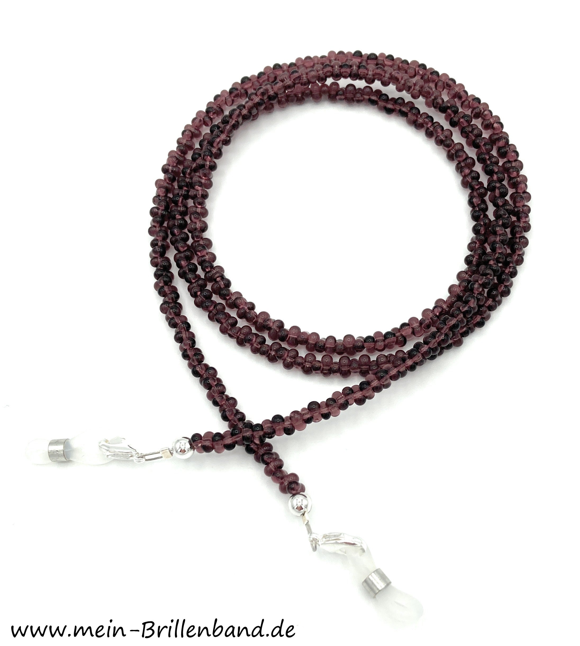 Brillenband - Brillenkette aus Schmetterlingsperlen "Amethyst"