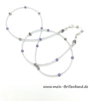 %Brillenkette - Brillenband "kristall-lila"
