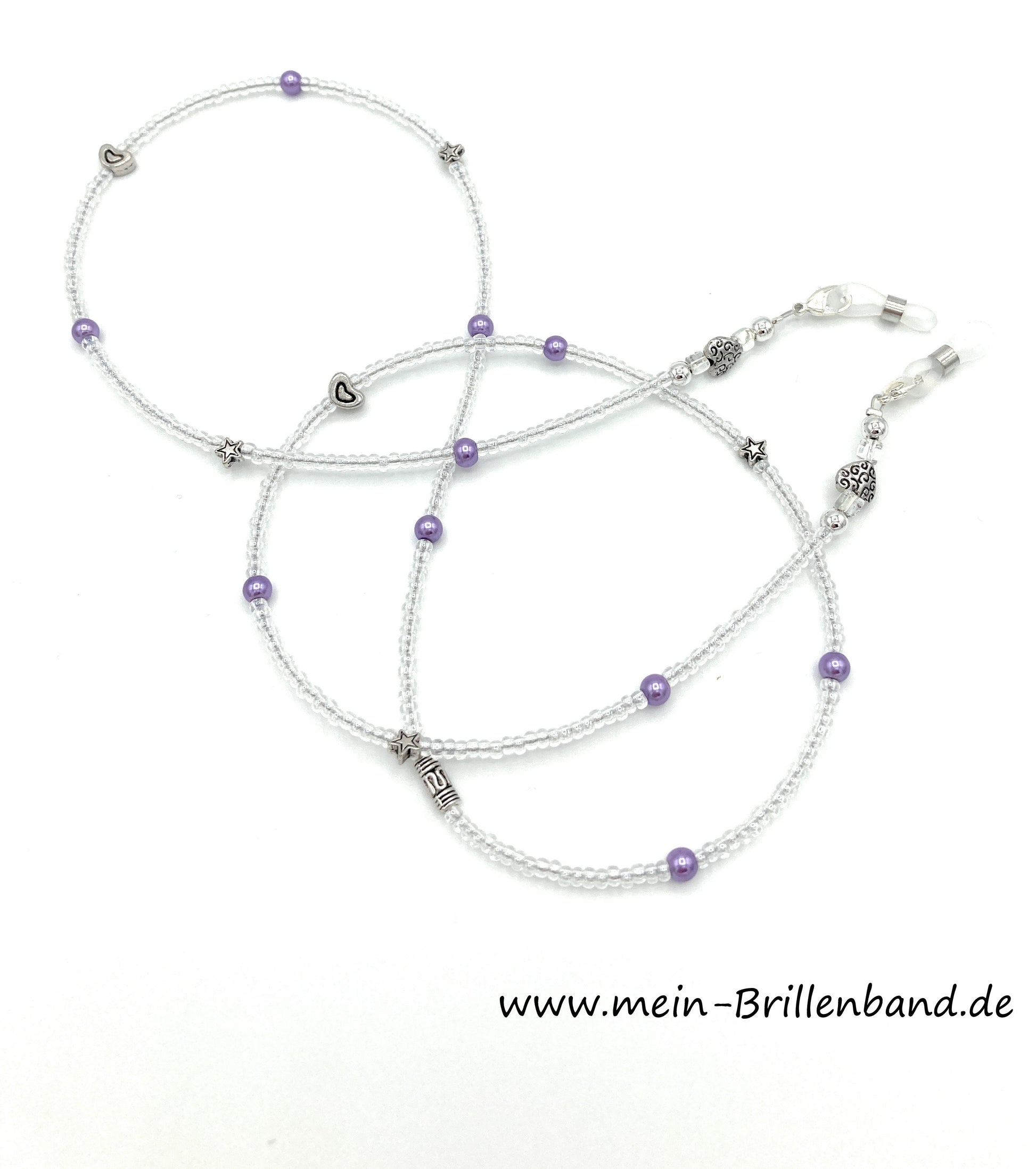 %Brillenkette - Brillenband "kristall-lila"