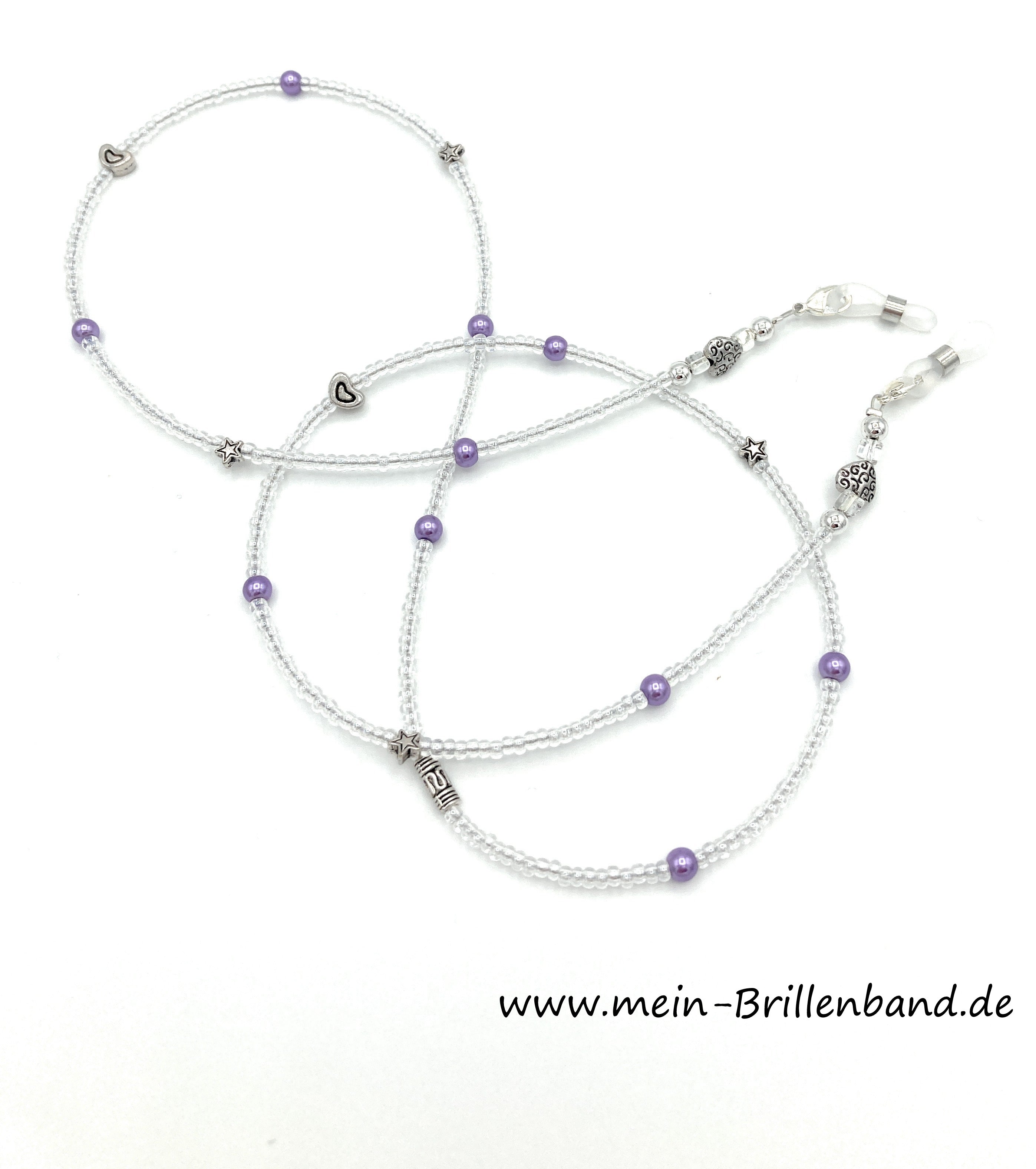 %Brillenkette - Brillenband "kristall-lila"
