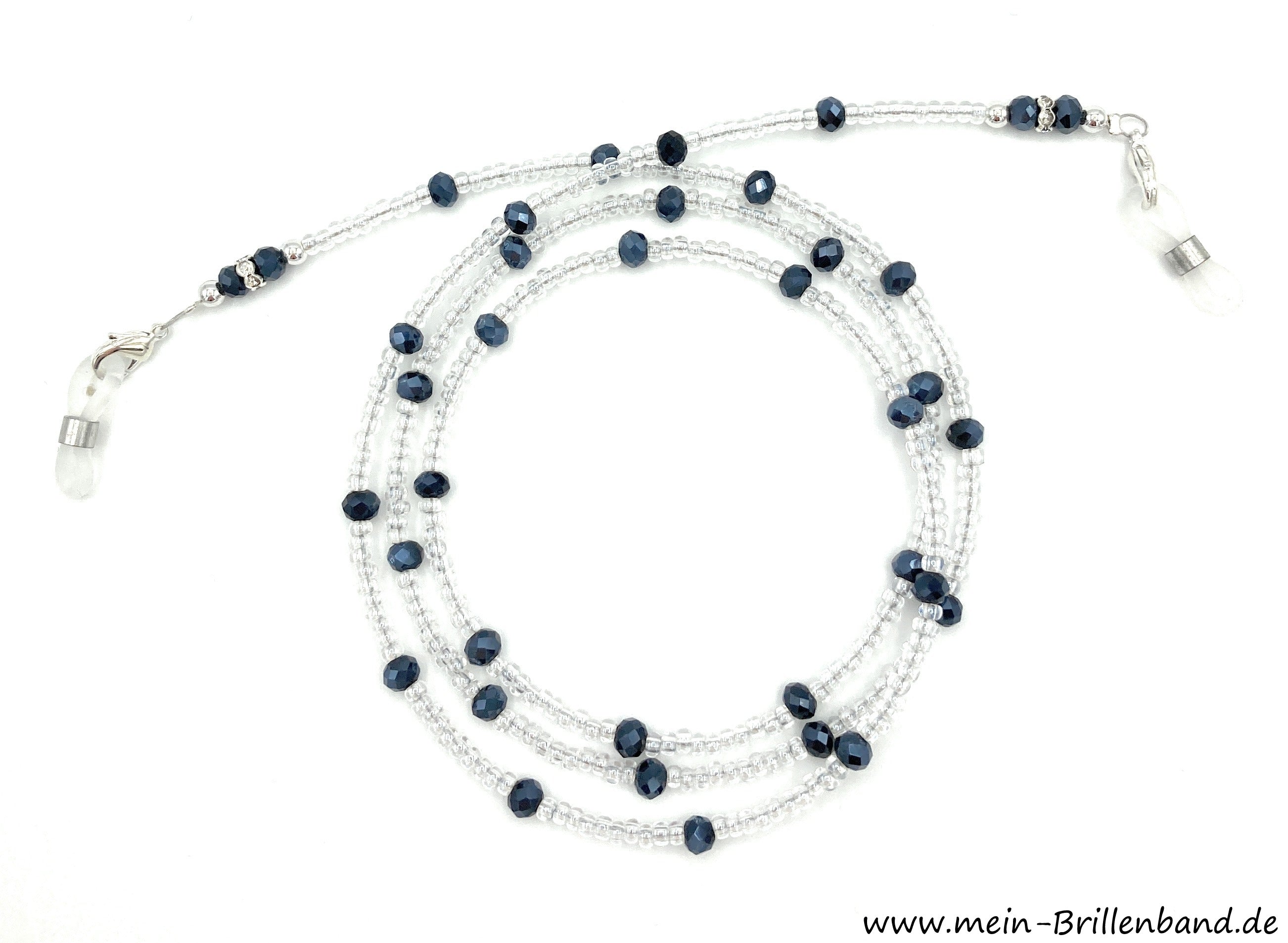%Brillenkette - Brillenband "kristall-schwarz"