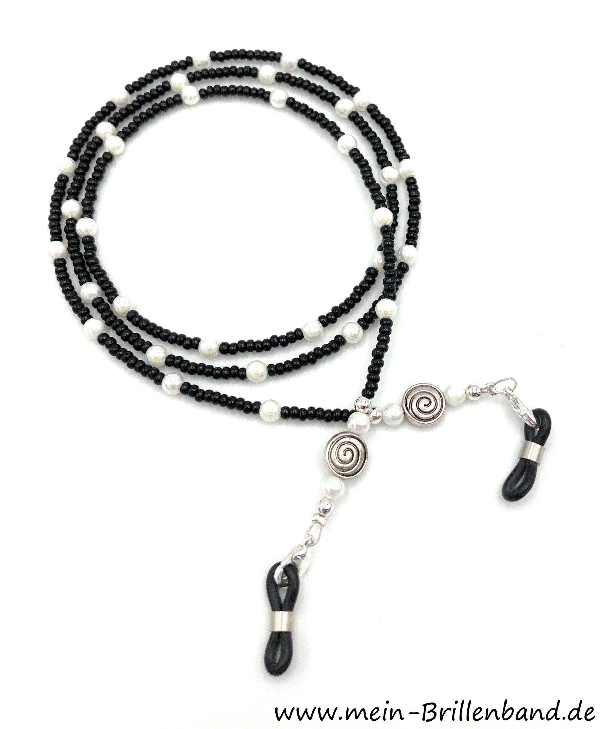 Brillenkette - Brillenband "schwarz-weiß"