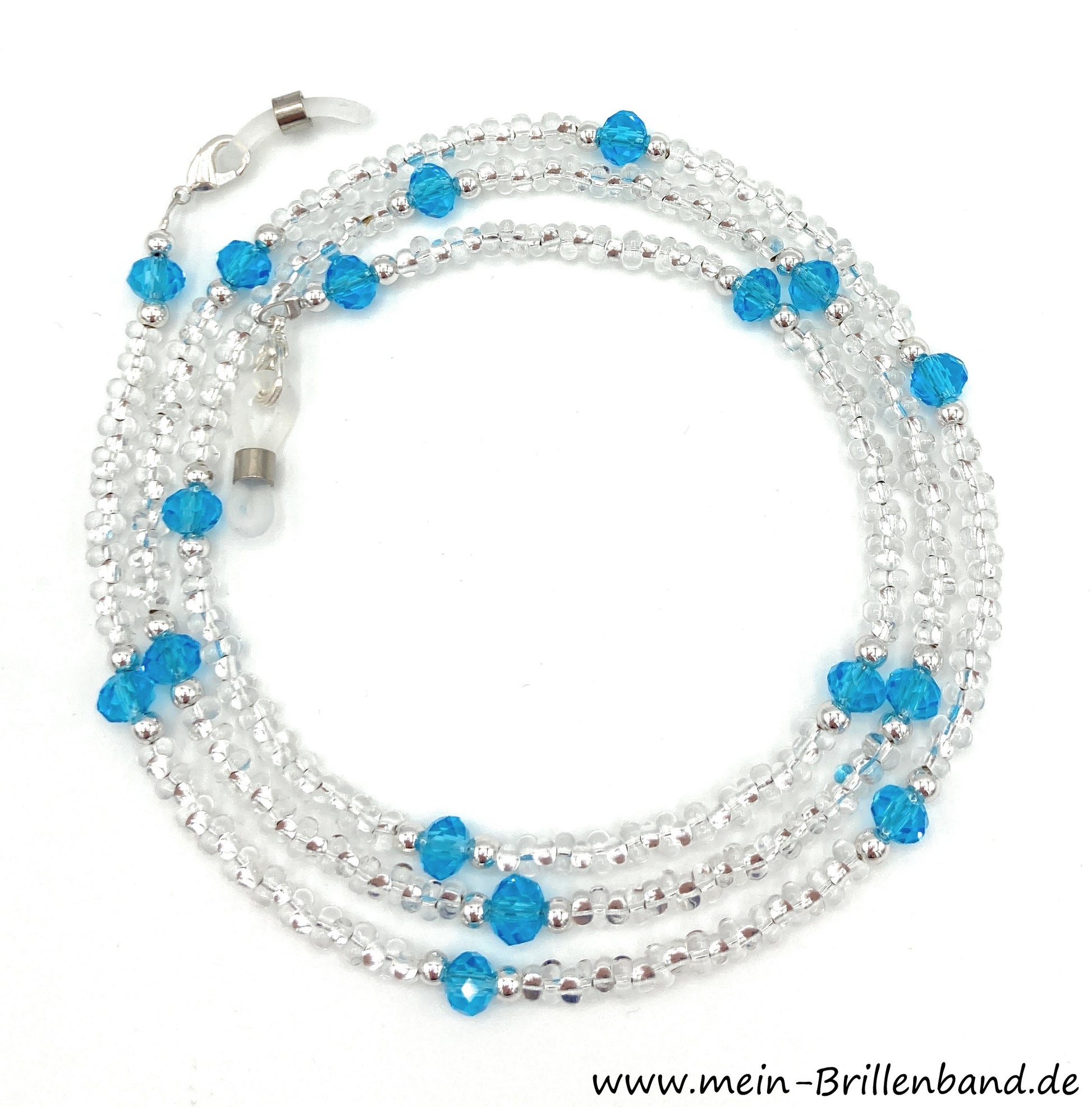 %Brillenkette - Brillenband "kristall-blau"