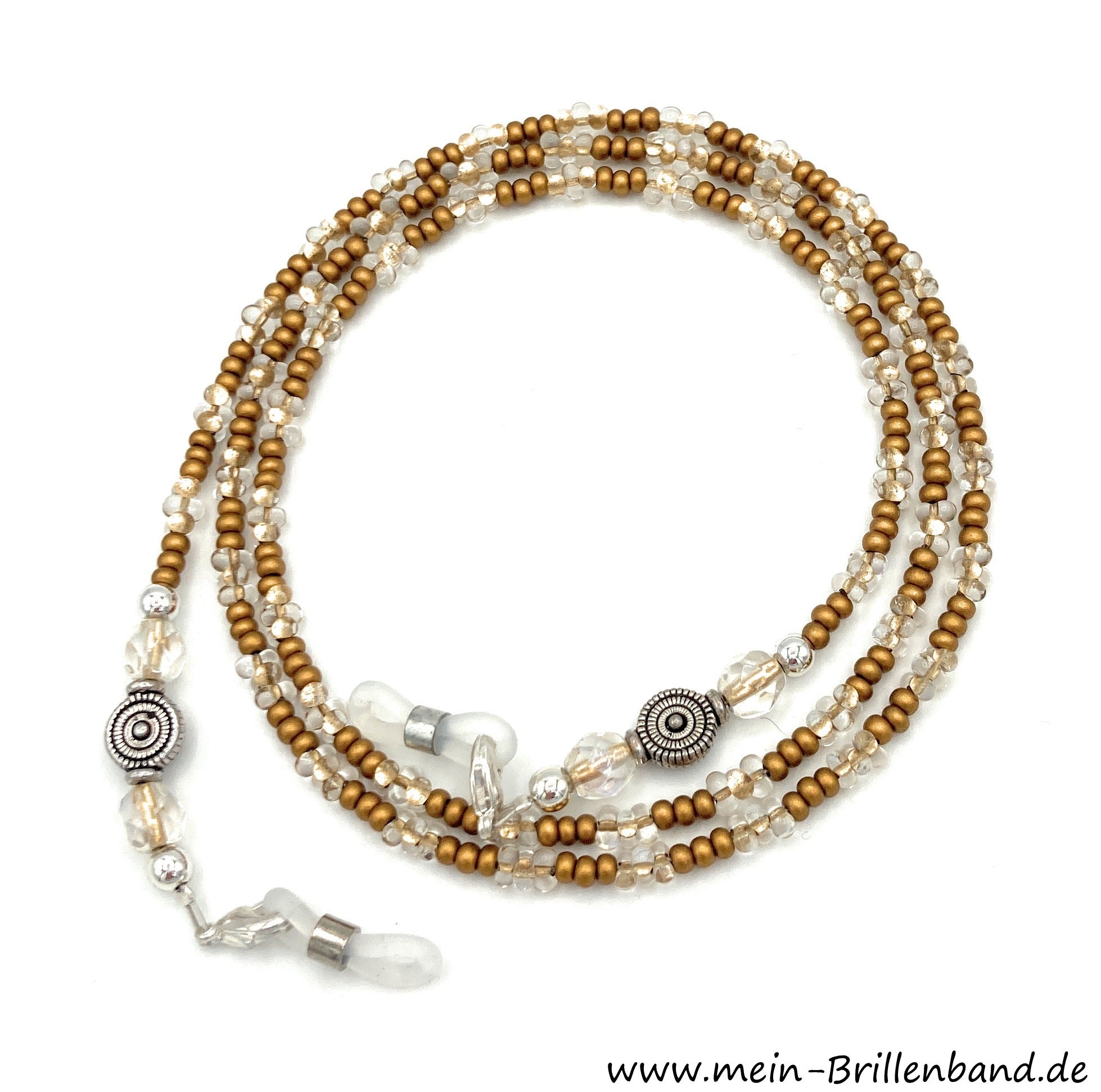 %Brillenkette - Brillenband "ockergold"