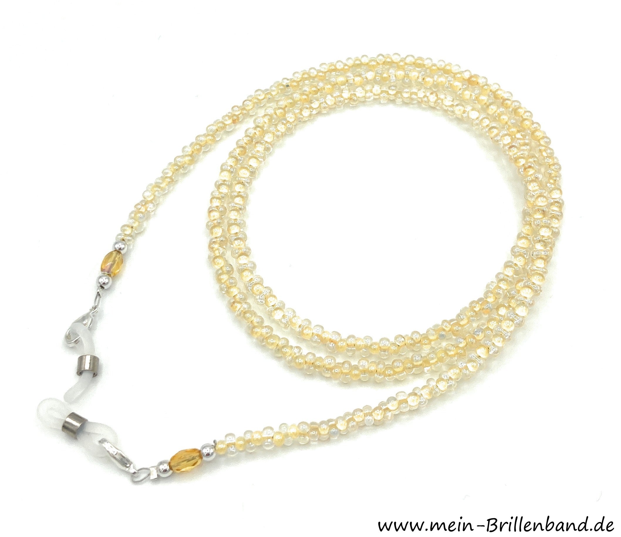 %Brillenkette - Brillenband "crystal-gelb"