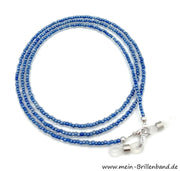 Brillenkette - Brillenband "aussen kristall-innen blau"