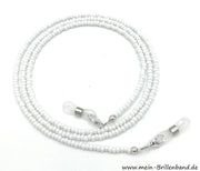 Brillenkette - Brillenband "weiß opak mit Lüster"