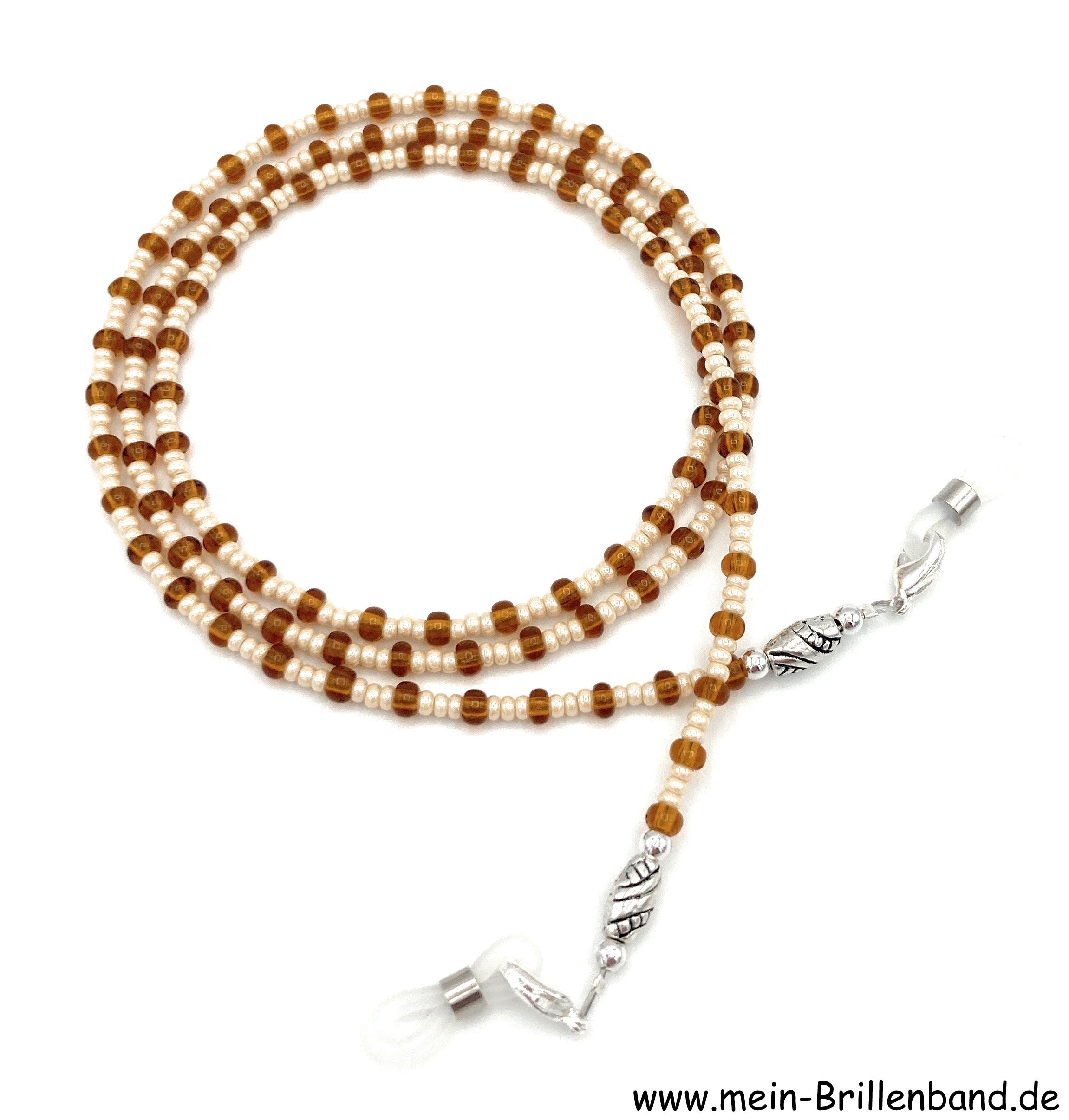 %Brillenkette - Brillenband "braun-beige"