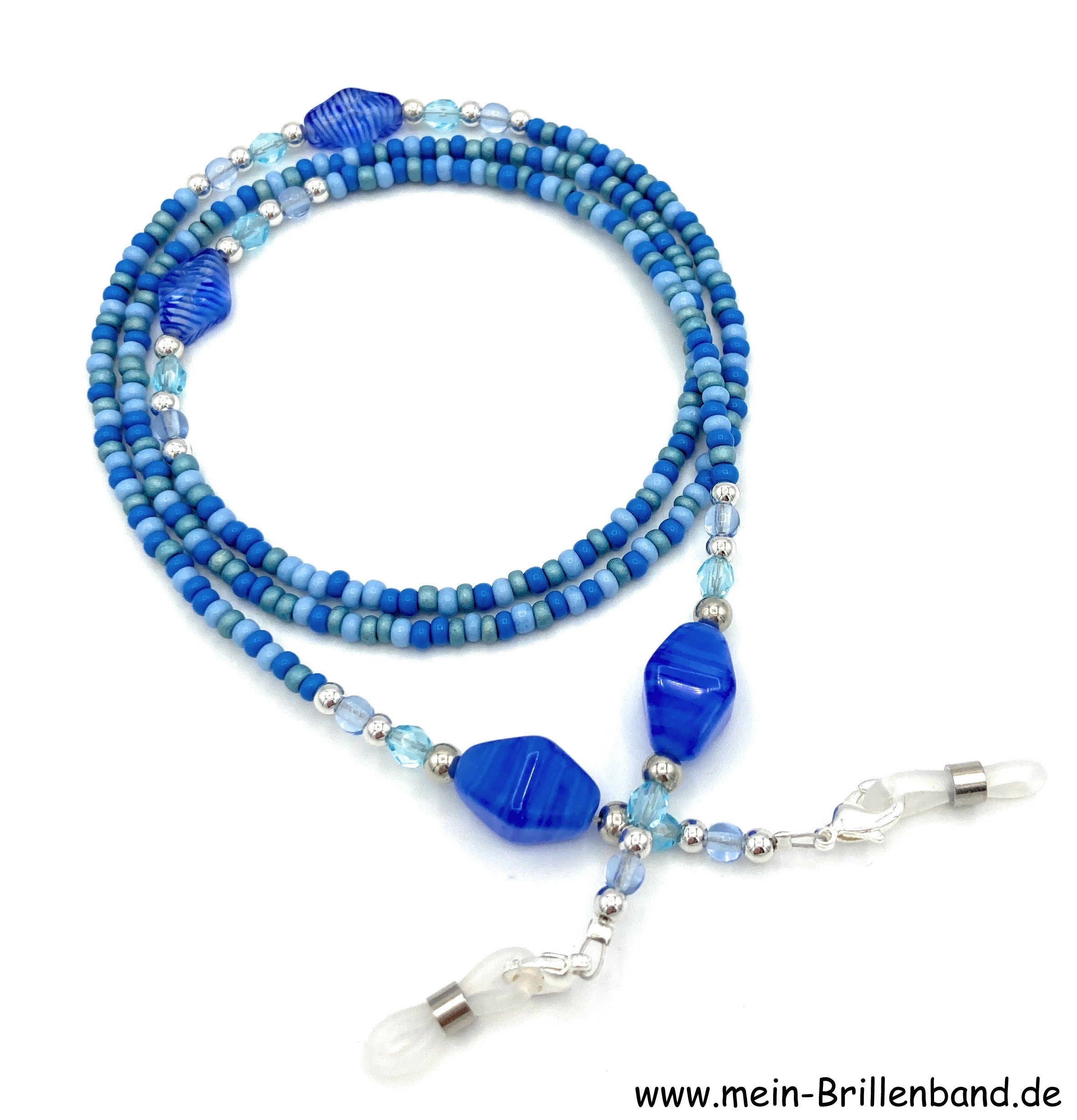 %Brillenkette - Brillenband "blau"