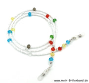 %Brillenkette - Brillenband "weiß - bunt"