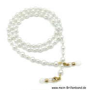 %Brillenkette - Brillenband "weiss - kristall"