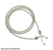 %Brillenkette - Brillenband "silbergrau"