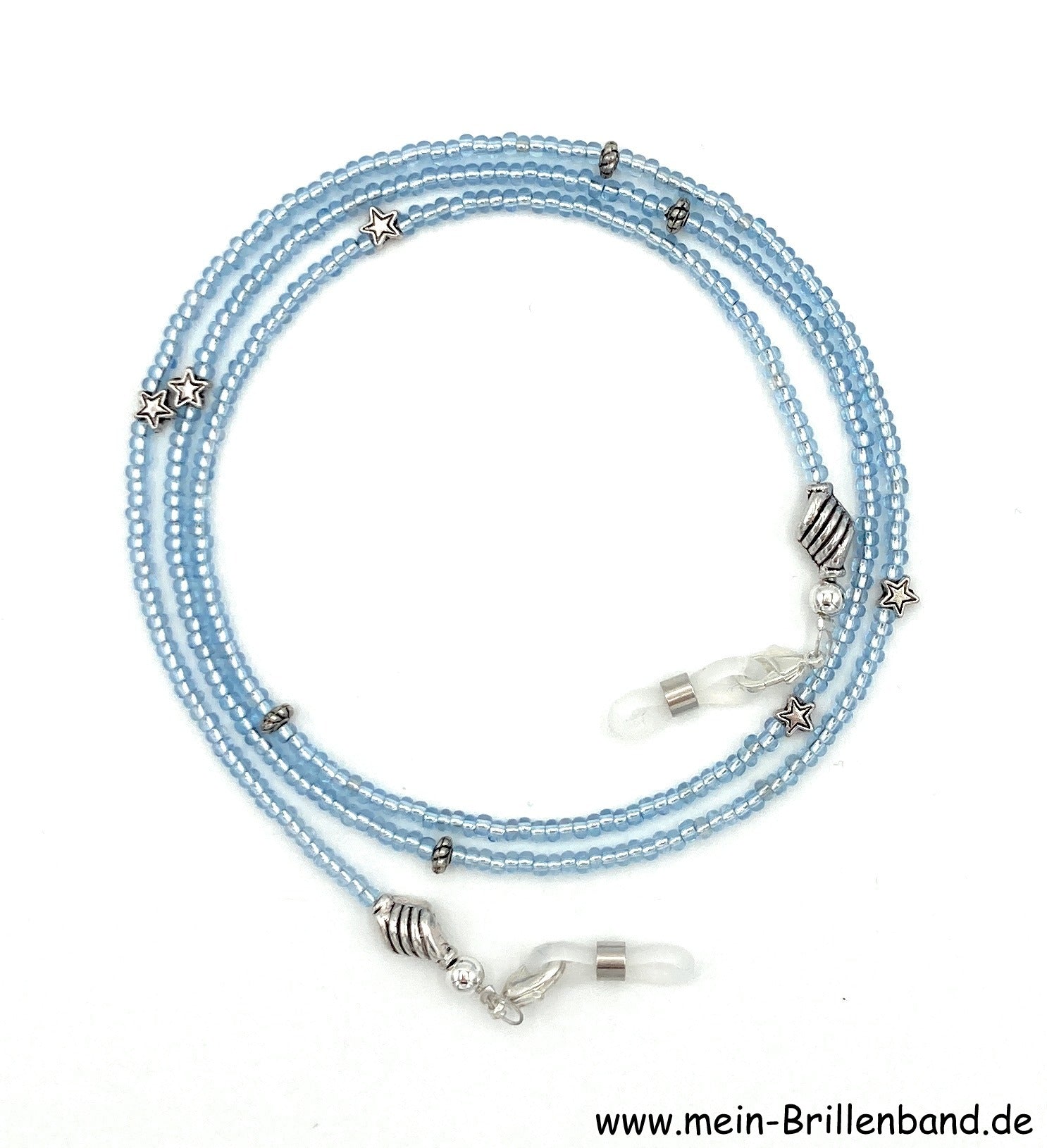 %Brillenkette - Brillenband "hellblau"