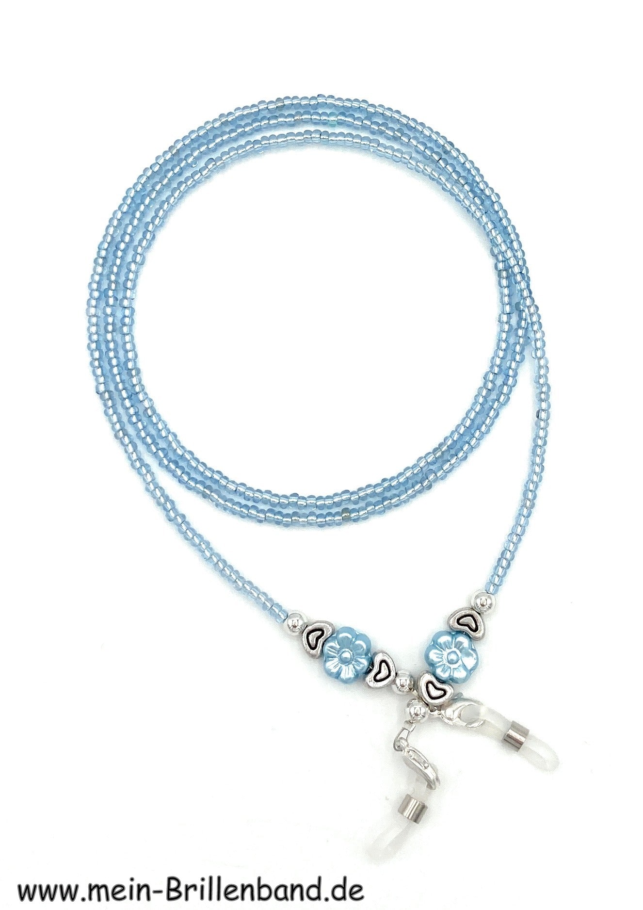 %Brillenkette - Brillenband "hellblau"