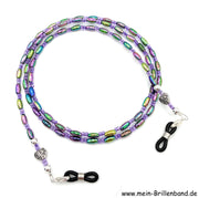 %Brillenkette - Brillenband "lila irisierend"